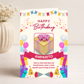 $1 / Tarjeta Musical Imprimible de Cumpleaños "Amparito" + Sorpresa Interactiva QR (Edición Golden Gift & Party Banners)