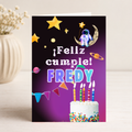 $1 / Tarjeta Musical Imprimible de Cumpleaños "Fredy" + Sorpresa Interactiva QR (Edición Urban Concrete & Green Chrome)