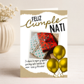 $1 / Tarjeta Musical Imprimible de Cumpleaños "Nati" + Sorpresa Interactiva QR (Edición Kraft & Gold)